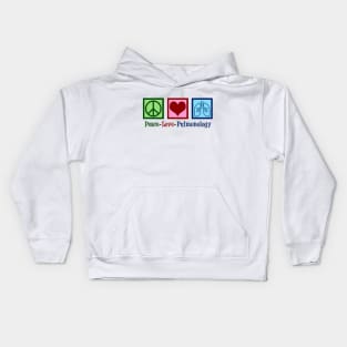 Peace Love Pulmonology Kids Hoodie